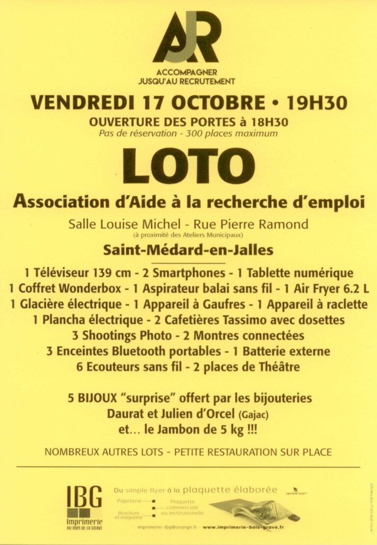 flyer loto AJR 2025